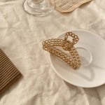 Hair Claw Factory - Simple Metal Hollow Out Geometric Ladies Elegant Accessories