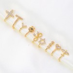 Nose Ring Supplier - Fashion Copper Zircon Golden Heart Bowknot Star Free Twist