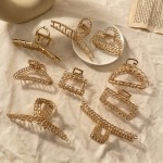 Hair Claw Factory - Simple Metal Hollow Out Geometric Ladies Elegant Accessories