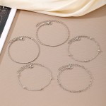 Bracelet Set Supplier - 2024 Heart 5 Pieces Gold Plated Geometric Adjustable for Women