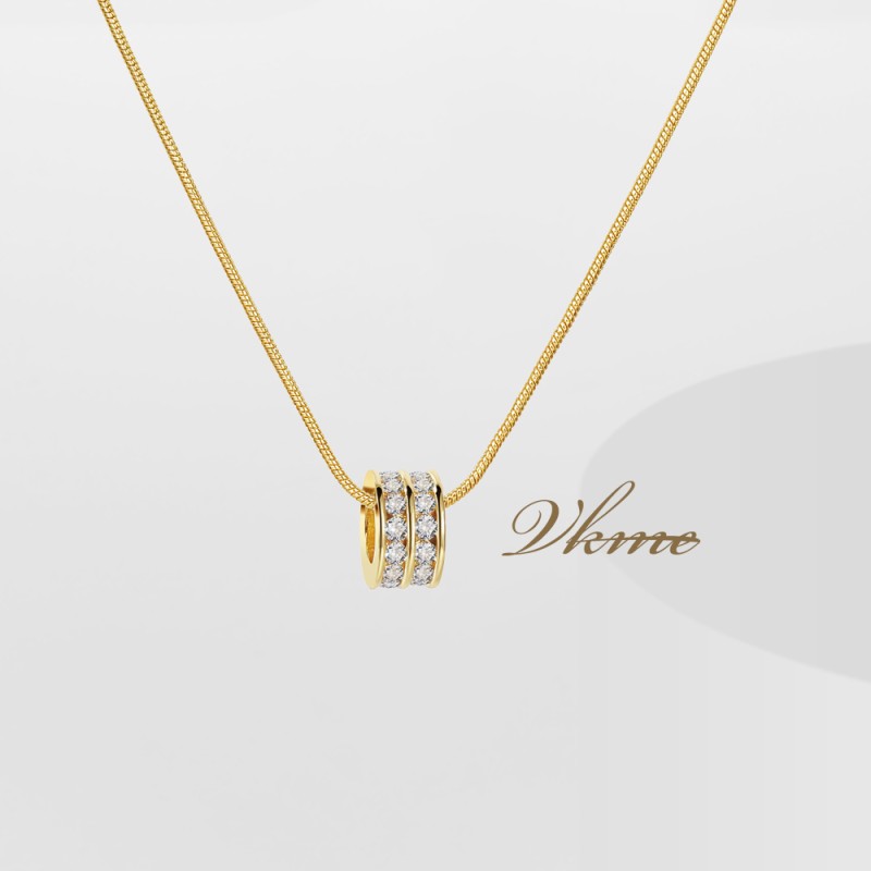 Necklace Factory - Custom New Double Row Simple Geometric Small Waist Copper Zircon