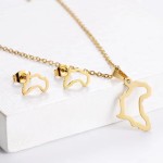 Jewelry Set Factory - 2025 Butterfly Animal Key Necklace Earrings Stainless Steel