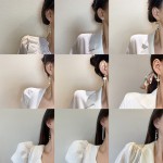 Silver Earrings Factory - Vintage Geometric Love Tassel S925 Silver Needle Pearl