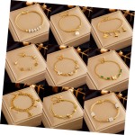 Bracelet Factory - Luxury Adjustable Stainless Steel 18k Gold Pearl Zircon Cuban