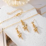Jewelry Set Manufacturer - 2025 Fashion Ballet Dancer Gold Color Geometric for Women