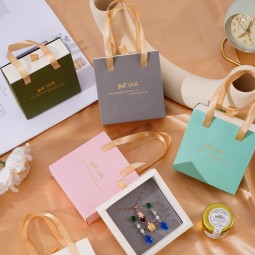 饰品盒厂家 - 可定制婚礼礼品抽拉式包装灰色天鹅绒便携