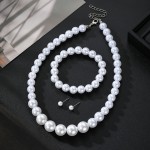 Jewelry Set Manufacturer - 2025 Fashion White Pearl Gold Color Geometric for Women