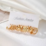 Earrings Set Manufacturer - 2025 24Pcs Twisted Twist C Shape Metal Huggie Hoop