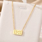Necklace Manufacturer - Custom 11:11 Lucky Angel Number Gold Plated Girl's Birthday