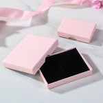 Jewelry Box Manufacturer - Custom Logo Thin 1.5cm Paper Pink Earring Ring Packaging