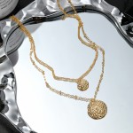 Necklace Supplier - 2025 Fashion Heart Triple Layers Pendant for Women Girls