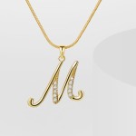 Initial Necklace Factory - High Quality Letter Pendant Copper Gold Plated Opp Bag