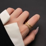 手指饰品工厂 - 女性镀金镂空十字心形锆石链条铜