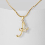 Alphabet Necklace Supplier - 18k Gold Plated Initial Letter English Personalized A-Z