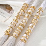 Ring Set Manufacturer - 2025 Exaggerated Irregular Light Gold Geometric Open