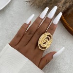 Adjustable Ring Factory - 2025 Exaggerated Geometry Flower Conch for Women Fashion