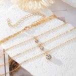 Necklace Manufacturer - 2025 Fashion Zircon Three Layer Tassel Gold for Women