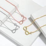 Necklace Supplier - Number 8 Love Infinite Inlaid Diamond Minimalist Mobius Symbol
