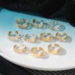 Foot Ring Set Manufacturer - Butterfly Hollow Wide Double Love 10 Piece Gold Plated