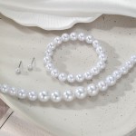 Jewelry Set Manufacturer - 2025 Fashion White Pearl Gold Color Geometric for Women