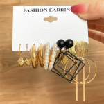 Earrings Set Factory - Pearl Twist Gold Plated Geometric Set Give Women Jewellery