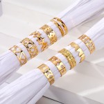 Foot Rings Supplier - Cute Hollow Five Pointed Star Flower 10 Piece Gold Plated