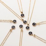 Letter Necklace Supplier - Round 26 Capital A-Z Gold Alloy Initial Pearl Shell Pendant