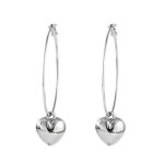 Hoop Earrings Manufacturer - Minimalism Metal Heart Hoop Love Dangle Party Statement