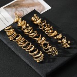 Ring Set Manufacturer - 2025 Exaggerated Irregular Light Gold Geometric Open