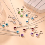 Jewelry Set Supplier - Fashion Colorful Rhinestone Gold Plated Geometric Drop Bride