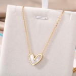 Necklace Factory - Custom Charm Heart Natural Shell Pendant Gold Plated Stainless
