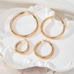 Earrings Set Supplier - 4Pcs Exaggerated Earrings Gold Color Geometric Party