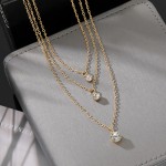 Necklace Manufacturer - 2025 Fashion Zircon Three Layer Tassel Gold for Women