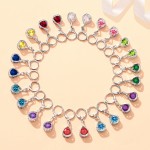 Jewelry Set Supplier - Fashion Colorful Rhinestone Gold Plated Geometric Drop Bride