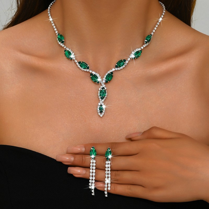 Jewelry Set Manufacturer - Wholesale Colorful Crystal Glass Rhinestone Wedding Party