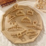 Hair Claw Factory - Simple Metal Hollow Out Geometric Ladies Elegant Accessories