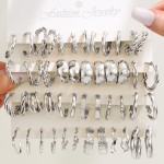 Earrings Set Manufacturer - 2025 24Pcs Twisted Twist C Shape Metal Huggie Hoop