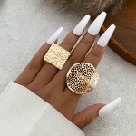 Adjustable Ring Factory - 2025 Exaggerated Geometry Flower Conch for Women Fashion