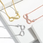 Necklace Supplier - Number 8 Love Infinite Inlaid Diamond Minimalist Mobius Symbol