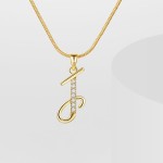 Initial Necklace Factory - High Quality Letter Pendant Copper Gold Plated Opp Bag