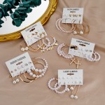 Earrings Set Factory - Hot Sale Butterfly Cross Pearl Irregular Geometric Set