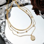 Necklace Supplier - 2025 Fashion Heart Triple Layers Pendant for Women Girls