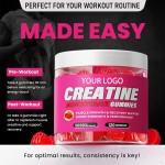 OEM/ODM Creatine Pre-Workout Gummies Manufacturer - Private Label Sugar-Free Creatine Monohydrate Chewable Gummies