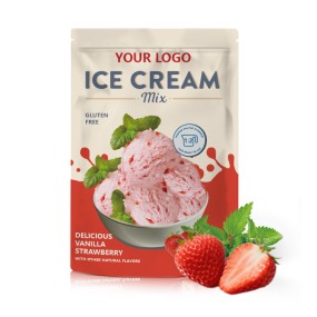 OEM Strawberry Ice Cream Powder Manufacturer - Private Label Customizable Label Simply Homemade Soft Serve Ice Cream Mix