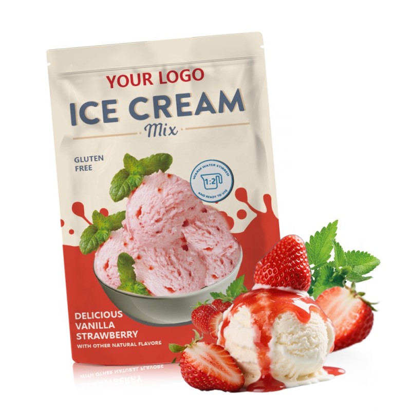OEM/ODM Strawberry Ice Cream Mix Manufacturer - Private Label Customizable Flavors Functional Soft Serve Ice Cream Powder (Private Label)