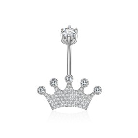 Belly Button Stud Factory - Crown Zircon 6 Claw Head Design