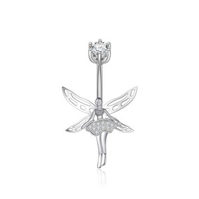 Silver Jewelry Manufacturer - Angel Design Ballet-shaped Navel