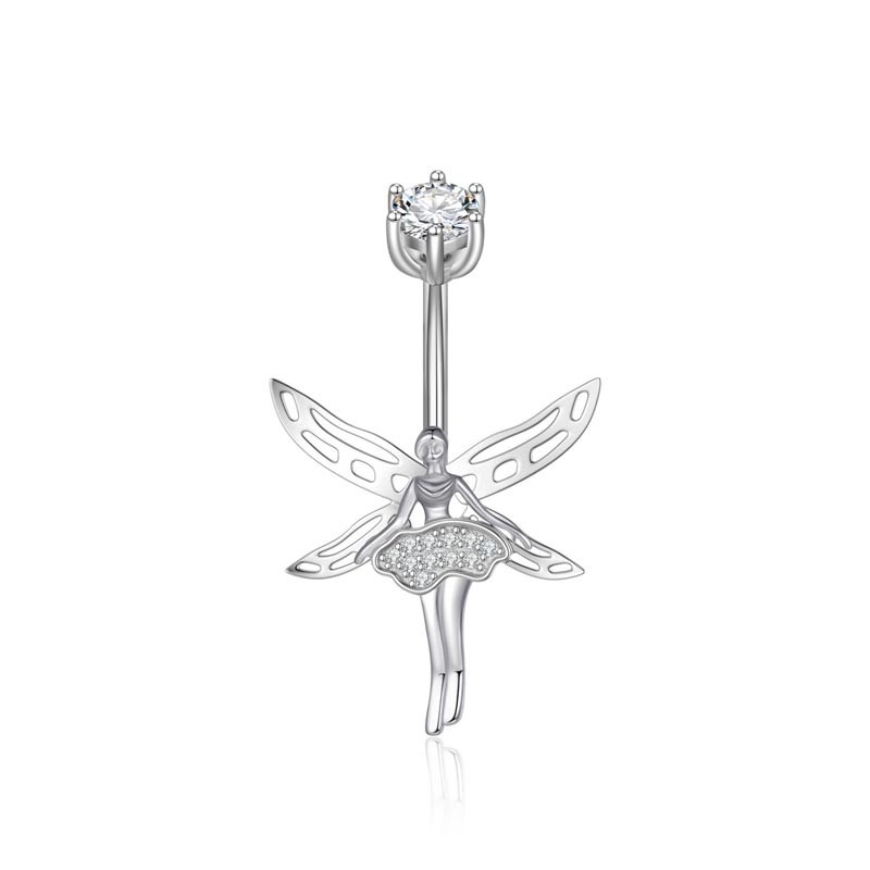 Silver Jewelry Manufacturer - Angel Design Ballet-shaped Navel