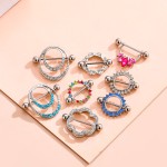 Nipple Piercing Jewelry Supplier - Zircon Shield Flower Charming