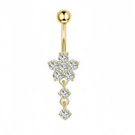 Navel Belly Rings Manufacturer - 8pcs/set Zircon Inlay Cute